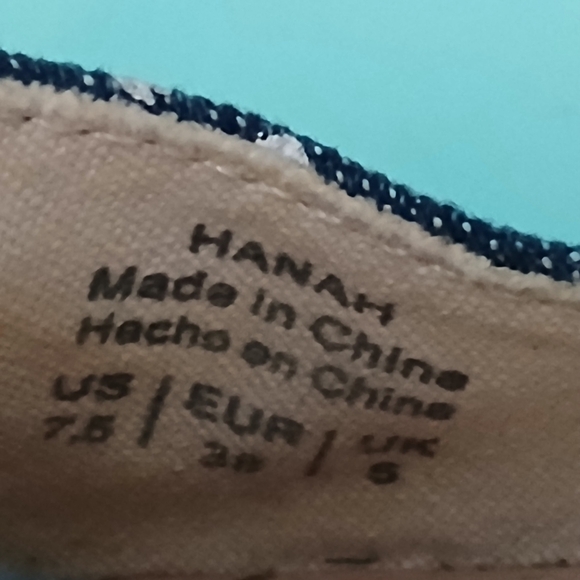 Kelly & Katie Blue and Cream Espadrille Wedges - Picture 7 of 7